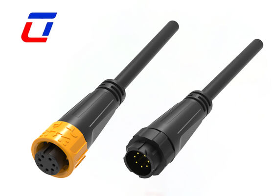 300V M16 7-Pin-Wasserdichte Anschlüsse Schubverriegelung Männliches weibliches Kabel zu Kabel-/Boardanschlüssen