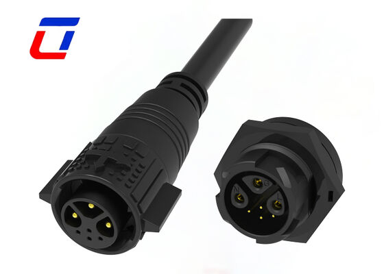 M19 3+4 Pin wasserdichte Drahtanschlüsse 15A+5A 300V IP67 Multi-Pin Männlicher weiblicher Anschluss