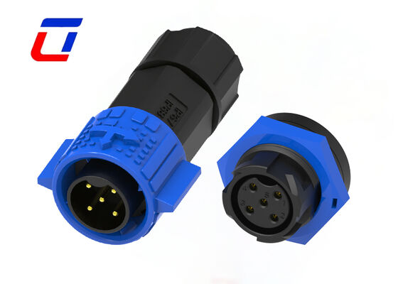 M19 5 Pin 20A Strom-DC-Wasserdichtes Steckverbinder Schaltverriegelung Männliches weibliches Steckverbinder