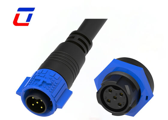 M19 5 Pin 20A Strom-DC-Wasserdichtes Steckverbinder Schaltverriegelung Männliches weibliches Steckverbinder