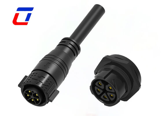 M25 20A 5 Pin elektrische männliche weibliche Steckverbinder RoHS Kunststoff PA66 Stromanschluss Push Lock
