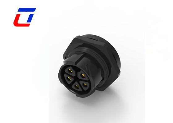 M25 20A 5 Pin elektrische männliche weibliche Steckverbinder RoHS Kunststoff PA66 Stromanschluss Push Lock
