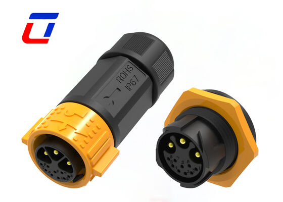 PA66 M25 12-poliger Stecker und Buchse mit Schnellverschluss, mehrpoliger IP67-Stecker für neue Energie