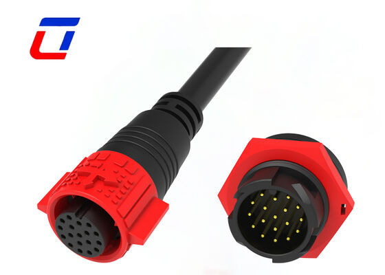5A IP67 M19 wasserdichte Stecker- und Steckdosisverbindungen Kunststoff PA66 18-Pin-Datenanschluss