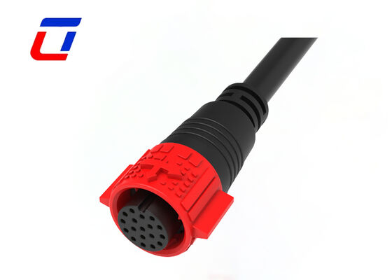 5A IP67 M19 wasserdichte Stecker- und Steckdosisverbindungen Kunststoff PA66 18-Pin-Datenanschluss