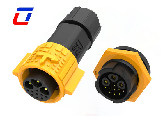 M19 Alterungsbeständig IP67 Kreislauf-Wasserdicht-Anschluss 300V 3+9 Pin Quick Release