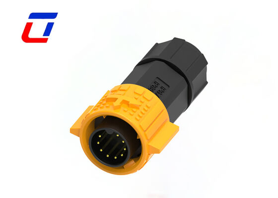 9 Pin Messing Goldplattierte industrielle Kreislaufanschluss 5A Niedrigstrom M19 Draht zum Board