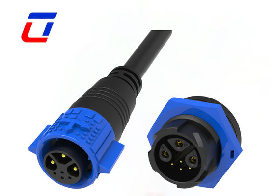 15A+5A M19 3+4 Pin IP67 Steckverbinder 300V Wasserdichte Stromsignaldrahtverbindung