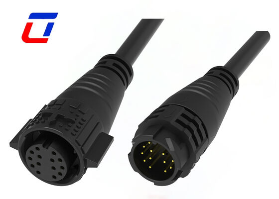 PA66 M19 14 Pin IP67 Wasserdichter Steckverbinder 300V Datenstecker auf Buchse