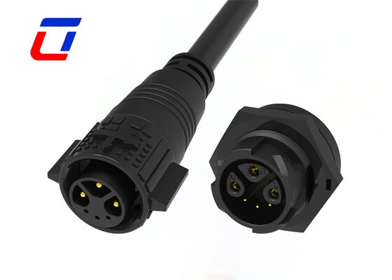 PA66 M19 Wasserdichter Kabelanschluss für den Außenbereich, Strom und Signal, 3+3 Multi-Pin-Anschlüsse, 300 V