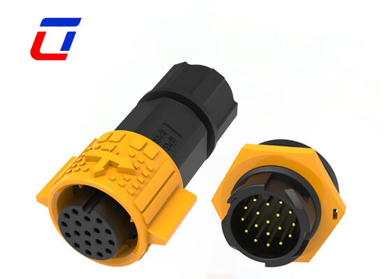 Ulinkcon Wasserdichter Datensteckverbinder M19 18 Pin Outdoor Schnellverschluss LED-Steckverbinder Hersteller