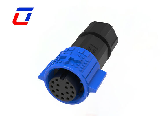 PA66 16 Pin M19 Panel Mount Kreisverbindung 5A IP67 wasserdichte Schnellverbindung