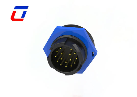 PA66 16 Pin M19 Panel Mount Kreisverbindung 5A IP67 wasserdichte Schnellverbindung