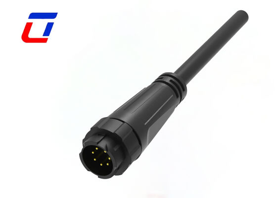 M16 5A 7-Pin wasserdichte Niederspannungs-Steckverbinder, Push-Lock, Stecker/Buchse, Datenverbinder