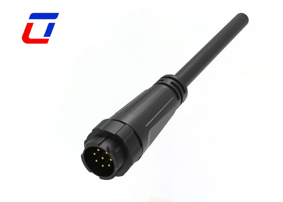 Vergoldete M16 8-Pin Kunststoff-Stecker und -Buchse, 300V wasserdichter Kabelstecker