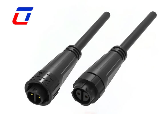 M16 IP67 2-Pin Wasserdichter Stecker 10A UL Schnellverriegelungs-Stromstecker