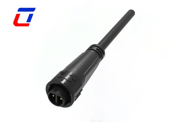 M16 IP67 2-Pin Wasserdichter Stecker 10A UL Schnellverriegelungs-Stromstecker