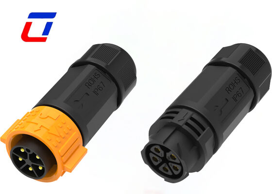 Wasserdichter DC-Stromanschluss M25 5-polig 20A Push-Lock Außenkabel Neuenergie-Anschluss