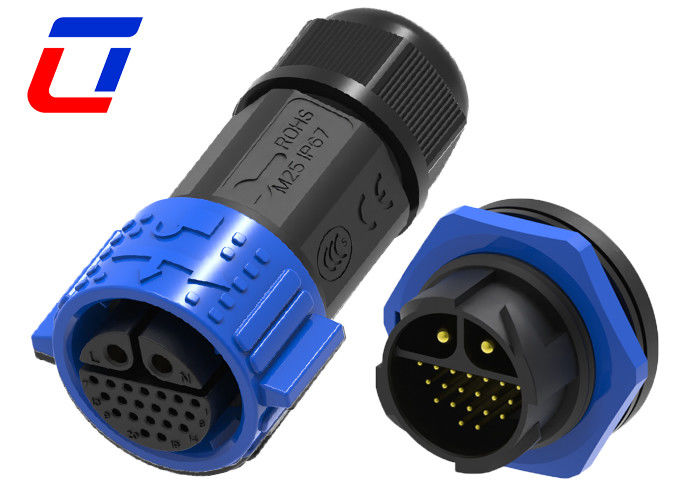 40A 2-Pin-Hochstromanschluss 20-Pin-wasserdichtes Datenanschluss IP67