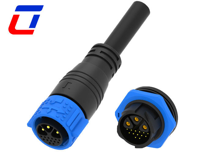 16-Pin-Selbstverriegelung IP67-Stromanschluss 3-Pin-Männlicher wasserdichter Stromkabelanschluss