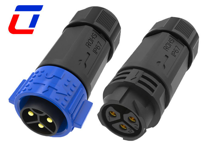 50A wasserdichtes männliches weibliches Steckverbinder 3-Pin-Kreislauf-Stromanschluss für 16mm OD