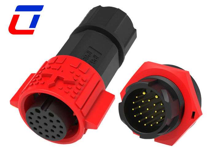 Industrielle 2-Pin-Panel-Anschlüsse 20-Pin-Wasserdichte Datenanschlüsse