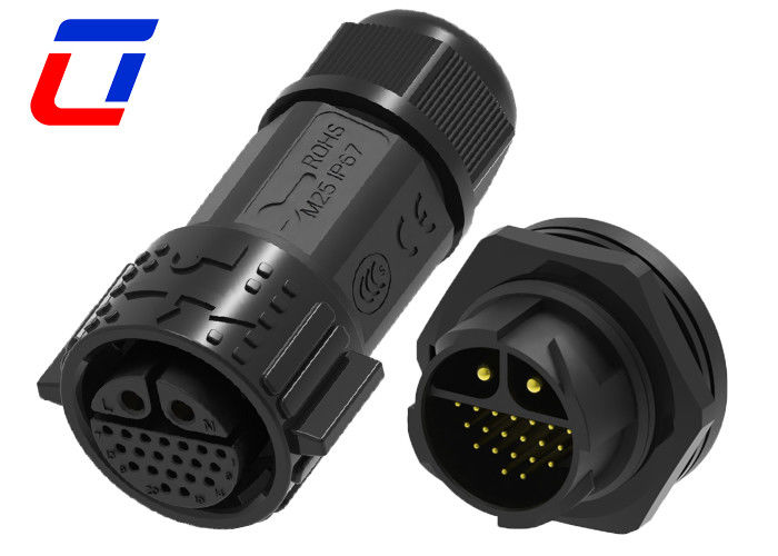 30A Gleichstrom-Wasserdichte Datenkabelanschluss IP67 20-Pin-Selbstverriegelung Multi-Core-Struktur