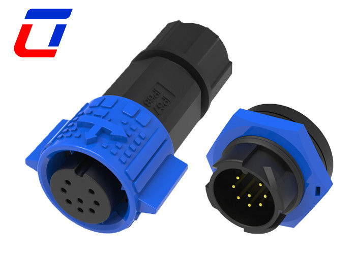 Signal 5A Schnellverriegelung Wasserdichtes Kreislaufanschluss 8 Pin M19 Für LED