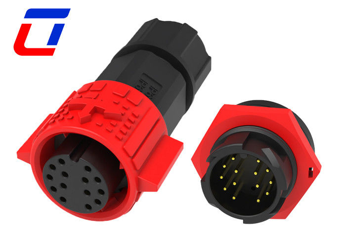 M19 Push Lock Circular 14 Pin Männlicher weiblicher Stecker Wasserdichtes Kabel an Bord
