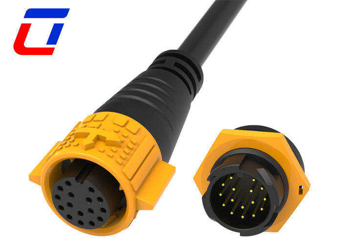 Wasserdichte Datenverbindung mit 18 Pins Männlicher Panel Mount Weiblicher Kabelanschluss IP67