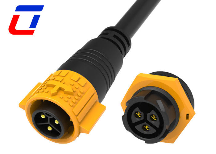 Triebverschluss 20A 3-Kern-Wasserdichte Kabelanschluss M19 Männlich-Weiblich 3-Pin