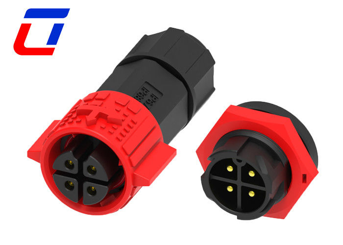Weibliches Kabel Runde 4 Nadel wasserdichtes Drahtverbindung Panel Mount M19 Push Locking