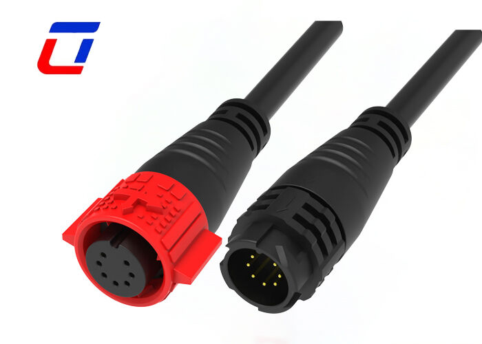 Kabel Stecker Buchse Stecker 7 Pin M19 Kunststoff Datenverbinder für Signalübertragung
