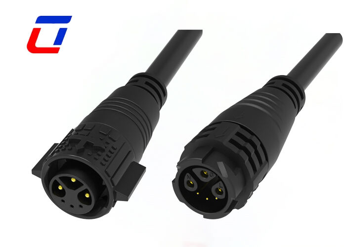 300V Molded Cable Connector M19 3+3 Multi Pin Quick Lock LED Wire To Wire Connector