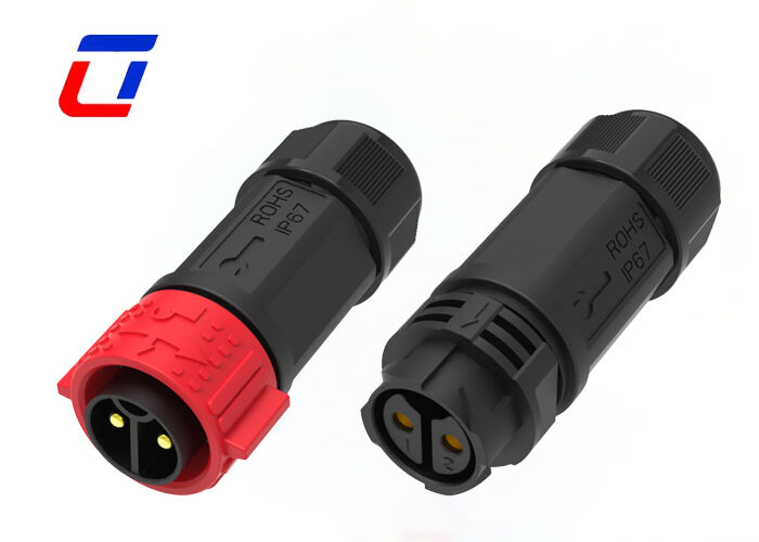 M25 IP67 Stecker 2-polig 50A PA66 Kabel-zu-Kabel Schnellverschluss-Steckverbinder für Strom
