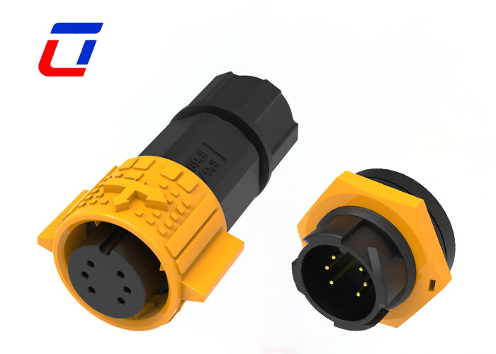 M19 6-poliger Industriestecker und -buchse Push IP67 wasserdichter Stecker für die Kommunikation