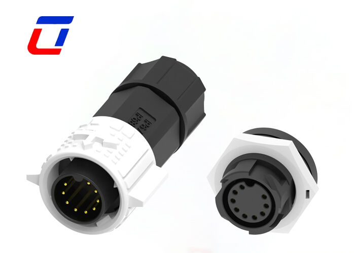 M19 9-poliger wasserdichter Kabelsteckverbinder, Schalttafelmontage, Niedrigstrom, Draht-zu-Platine-Steckverbinder