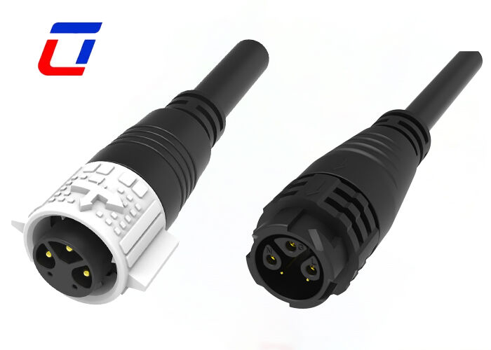 M19 3+2 Pin Waterproof Wire To Wire Connector Power Signal Push Lock Connector