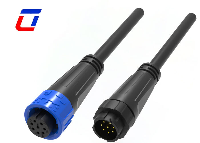 M16 8-Pin Niederspannungs-Drahtverbinder Wasserdichter, selbstverriegelnder industrieller Signalstecker
