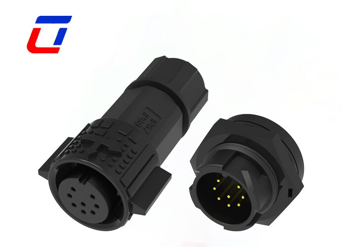 10A 8-poliger Rundsteckverbinder M19 Push-Lock-Steckverbinder für Leiterplatten für Daten