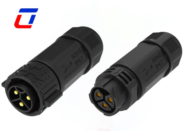 M25 3 Pin 50A Mann-Frauen-Anschluss IP67 Wasserdichte elektrische Anschlüsse 600V