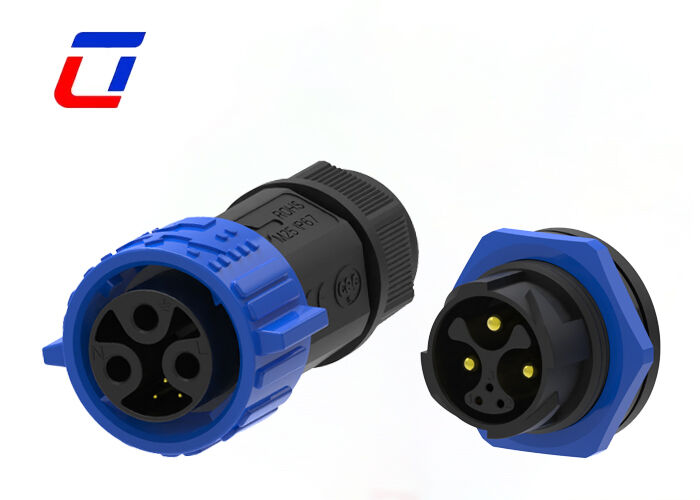Quick Lock M25 3+3 Pin Wasserdichtes Automobilanschluss ODM Rundanschlussarten