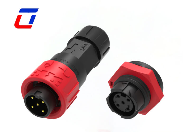 M16 Gleichstrom-Wasserdichte-Anschluss ODM Draht-zu-Draht 5-Pin-Leistung Quick Lock-Anschluss