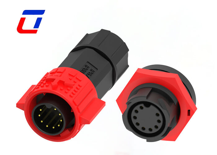 Vergoldeter IP67 wasserdichter 9-poliger Datenstecker M19-Draht-zu-Platine-Steckertypen