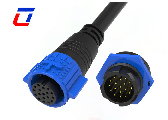 M19 IP67 18-Pin-Kabelanschluss Außenwasserdicht Schnellanschluss für Kommunikationsgeräte