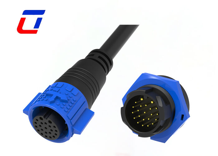 2+20-Stift-M19-geformte Kabelanschlüsse Industriewasserdichte Strom-Datenanschlüsse Made in China
