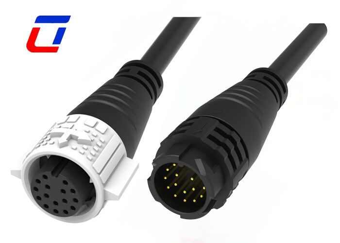 M19 16-poliger Signal-Stecker/Buchse, vergoldet, IP67-Stecker, wasserdicht