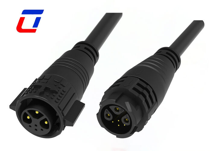 M19 3+4 Pin wasserdichte Drahtanschlüsse 15A+5A 300V IP67 Multi-Pin Männlicher weiblicher Anschluss