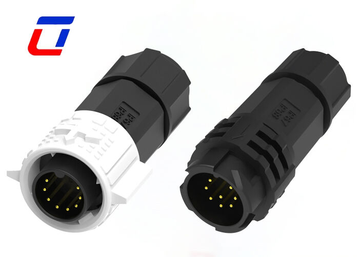 Niedrigspannung 300V M19 8-Pin-Kreislaufanschluss PA66 Wasserdichtes Push Lock-Datenanschluss