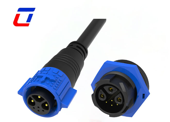 15A+5A M19 3+4 Pin IP67 Steckverbinder 300V Wasserdichte Stromsignaldrahtverbindung